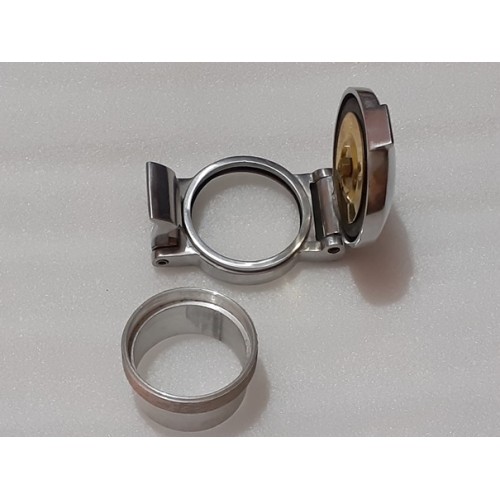 Flip-Up Monza Fuel Filler Cap – 2″ Threaded Aluminum Alloy (Polished) For Street Motorcycles 2 thumbnail image